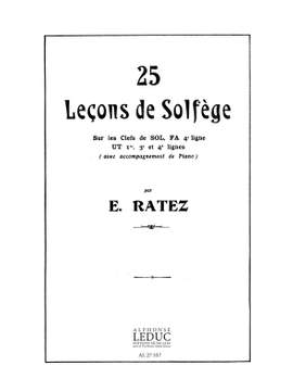 Emile Ratez: 25 Lecons De Solfege En 5 Cles