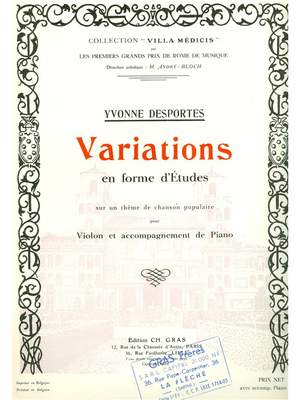 Yvonne Desportes: Variations en Forme d'Etudes...