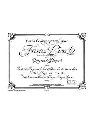 Franz Liszt: 3 Oeuvres Pour Orgue