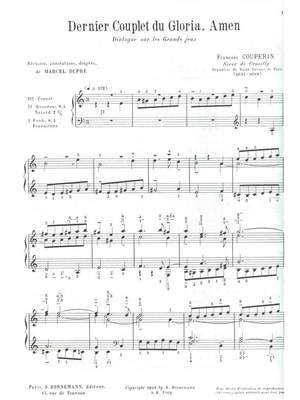 François Couperin: Amen, dernier couplet du Gloria