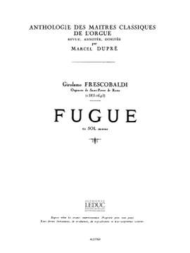 Frescobaldi: Fugue En Sol Mineur