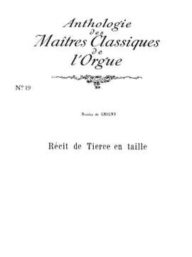 De Grigny: Recit De Tierce En Taille