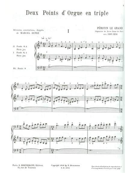 Perotin: 2 Points D'Orgue En Triple