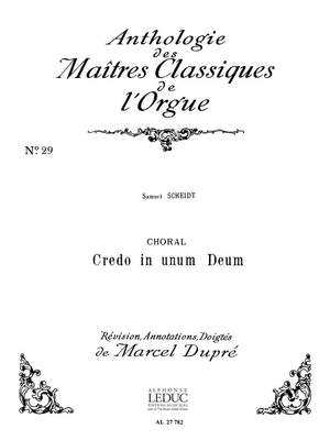 Scheidt: Choral:Credo In Unum Deum