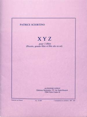 Patrice Sciortino: Patrice Sciortino: X.Y.Z.