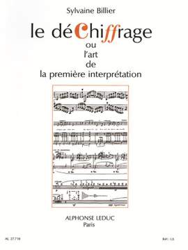 Sylvaine Billier: Le déchiffrage ou l'art de la 1ère interprétation