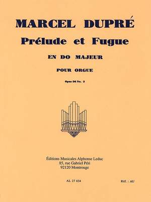 Marcel Dupré: 3 Preludes et Fugues Op.36, No.3 in C major Product Image