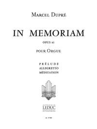 Marcel Dupré: In Memoriam Op.61 Volume 1