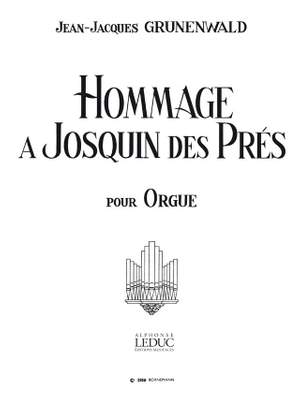 Jean-Jacques Grunenwald: Hommage A Josquin Des Pres