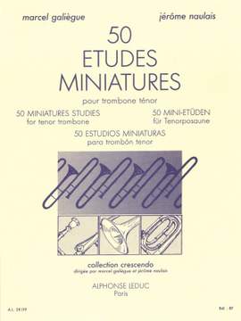 Jérôme Naulais_Marcel Galiègue: 50 études miniature pour trombone ténor
