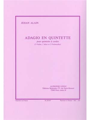 Jehan Alain: Adagio En Quintette -Strings