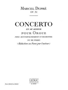 Dupre: Concerto En Mi Mineur Op31