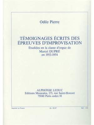 Pierre: Temoignages Ecrits Des