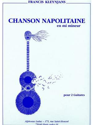 Francis Kleynjans: Chanson napolitaine Op.113 in E minor