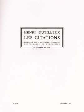 Henri Dutilleux: Les Citations