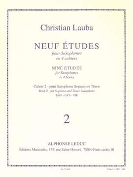 Christian Lauba: 9 Études pour Saxophones - Cahier 2