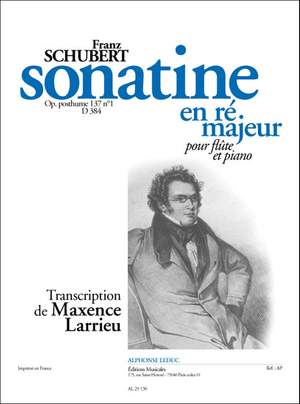 Franz Schubert: Sonatine In D For Flute And Piano D384