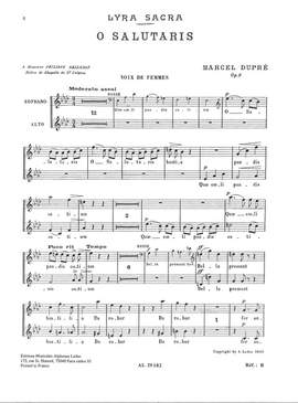Marcel Dupré: 4 Motets Op.9, No.1: O Salutaris