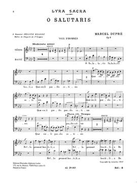 Marcel Dupré: 4 Motets Op.9, No.1: O Salutaris