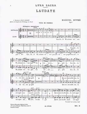 Marcel Dupré: Laudate Dominum Op. 9 No.4 (SA)