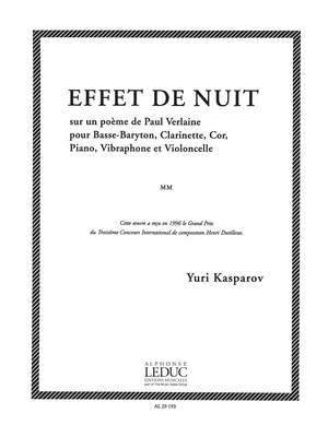 Yuri Kasparov: Yuri Kasparov: Effet de Nuit