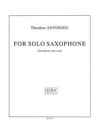 Antoniou: For Solo Saxophone