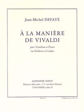 Jean-Michel Defaye: A La Maniere De Vivaldi