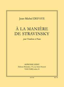 Jean-Michel Defaye: A La Maniere De Stravinsky
