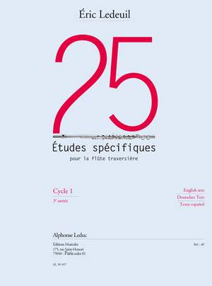 Éric Ledeuil: 25 Études Spécifiques Pour la Flûte Traversière