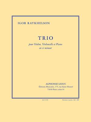 Raykhelson: Trio en b mineur pour violon, violoncelle et piano