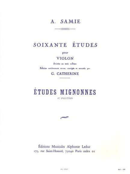 Auguste Samie: Études Mignonnes