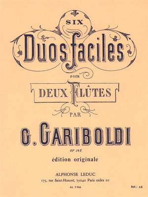 Giuseppe Gariboldi: Six Duos Faciles Op.145