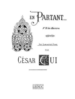 César Cui: En Partant (Clarinet)