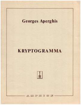 Aperghis: Kryptogramma Op.10