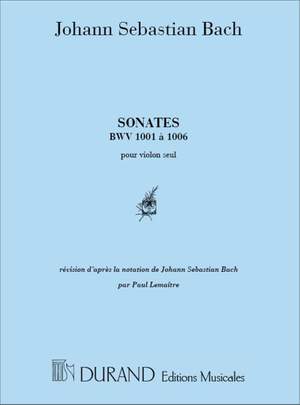 Bach: 6 Sonatas (ed. P.Lemaître)