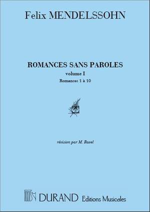 Mendelssohn: Oeuvres complètes Vol.1, No.1: Romances No.1 - No.10