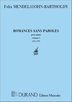 Mendelssohn: Oeuvres complètes Vol.1, No.2: Romances No.11 - No.19