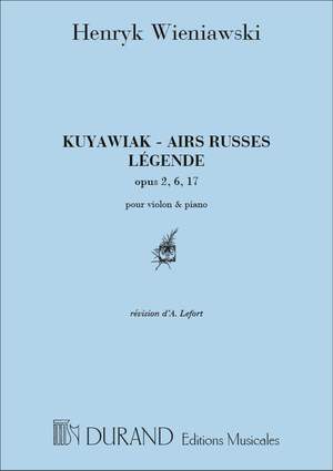 Wieniawsky: Kuyawiak, Mazurka Op.2, Airs russes Op.6 & Légende Op.17