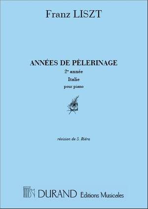 Liszt: Années de Pèlerinage - 2ème Année: Italie