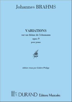 Brahms: Variations sur un Thème de Schumann Op.9