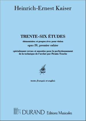 Kayser: 36 Studies Op.20, Vol.1 (ed. F.Touche)
