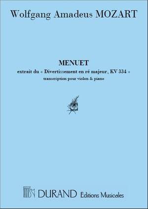 Mozart: Menuet du Divertimento No.17, KV334