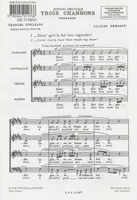 Debussy: Dieu! qu'il la fait bon regarder! (Durand)
