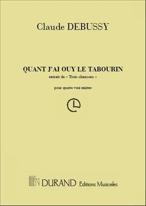 Debussy: Quant J'ai ouy le Tambourin (Durand)