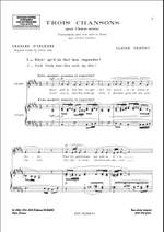 Debussy: 3 Chansons de Charles d'Orléans (mezzo) Product Image