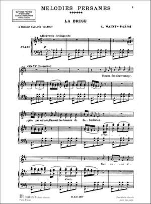 Saint-Saëns: 6 Mélodies persanes Op.26