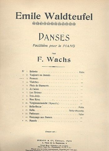 Waldteufel: Pomone Op.155 (Easy Version)
