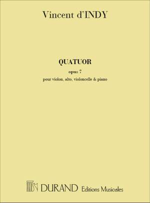 Vincent d'Indy: Quatuor Op 7 Violon-Alto-Vlc-Piano