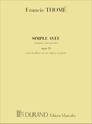 Thomé: Simple Aveu Op.25