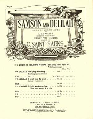 Saint-Saëns: Air de 'Samson' No.7 bis: O Love! from thy Pow'r (sop)